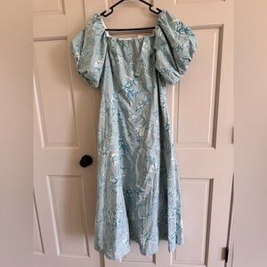 Loft blue floral dress 8